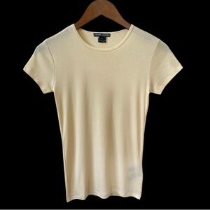NEW Ralph Lauren Black Label Pale Yellow Short Sleeve T-Shirt Size Small
